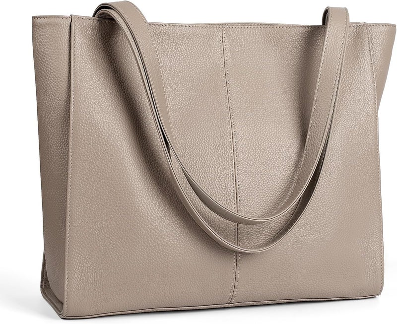 befen Genuine Leather Tote Bag for Women Work, Women's Leather Shoulder Bags Purses Satchel Handbags with Laptop Compartment - Image 1
